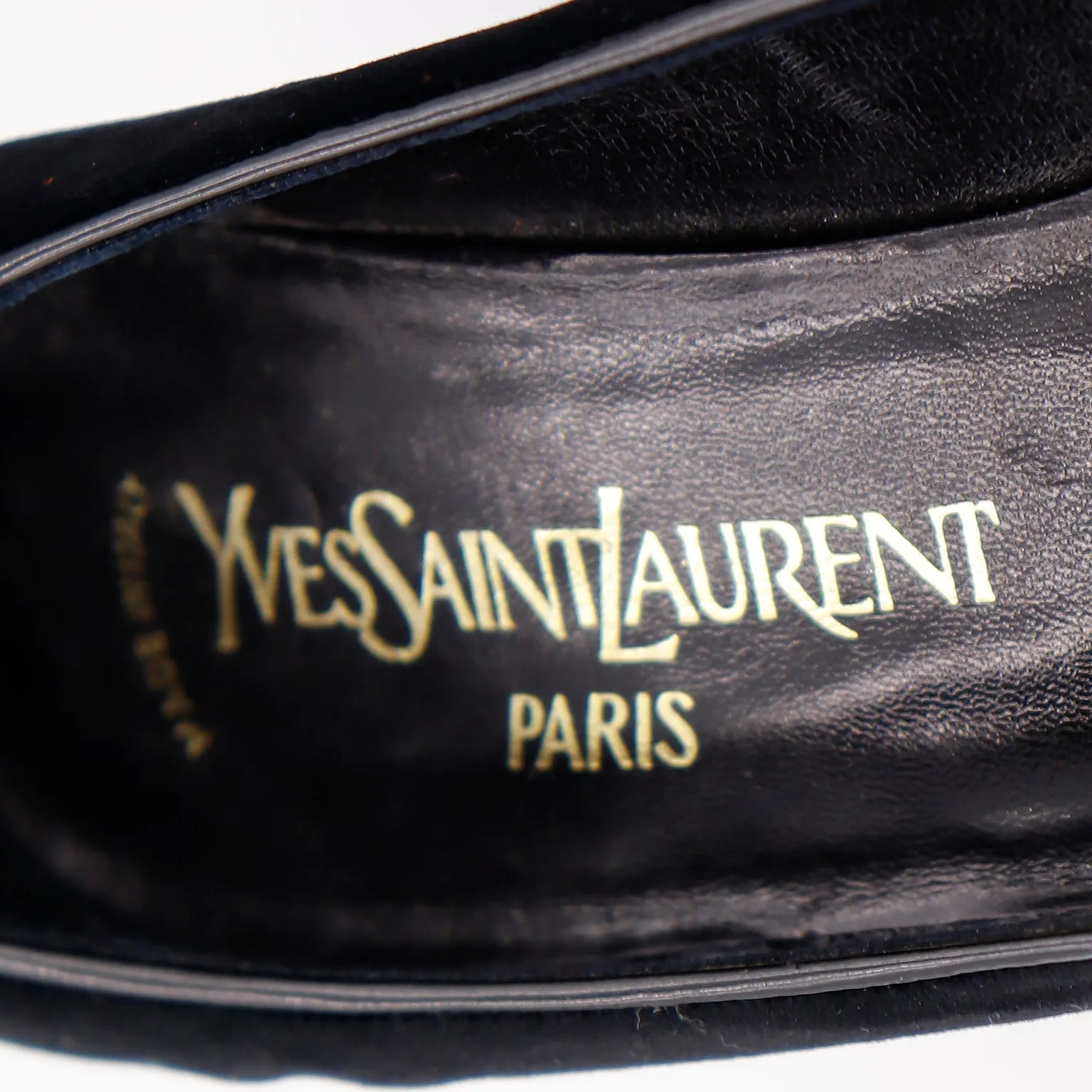 1980s YSL Vintage Black Velvet Evening Pumps Shoes