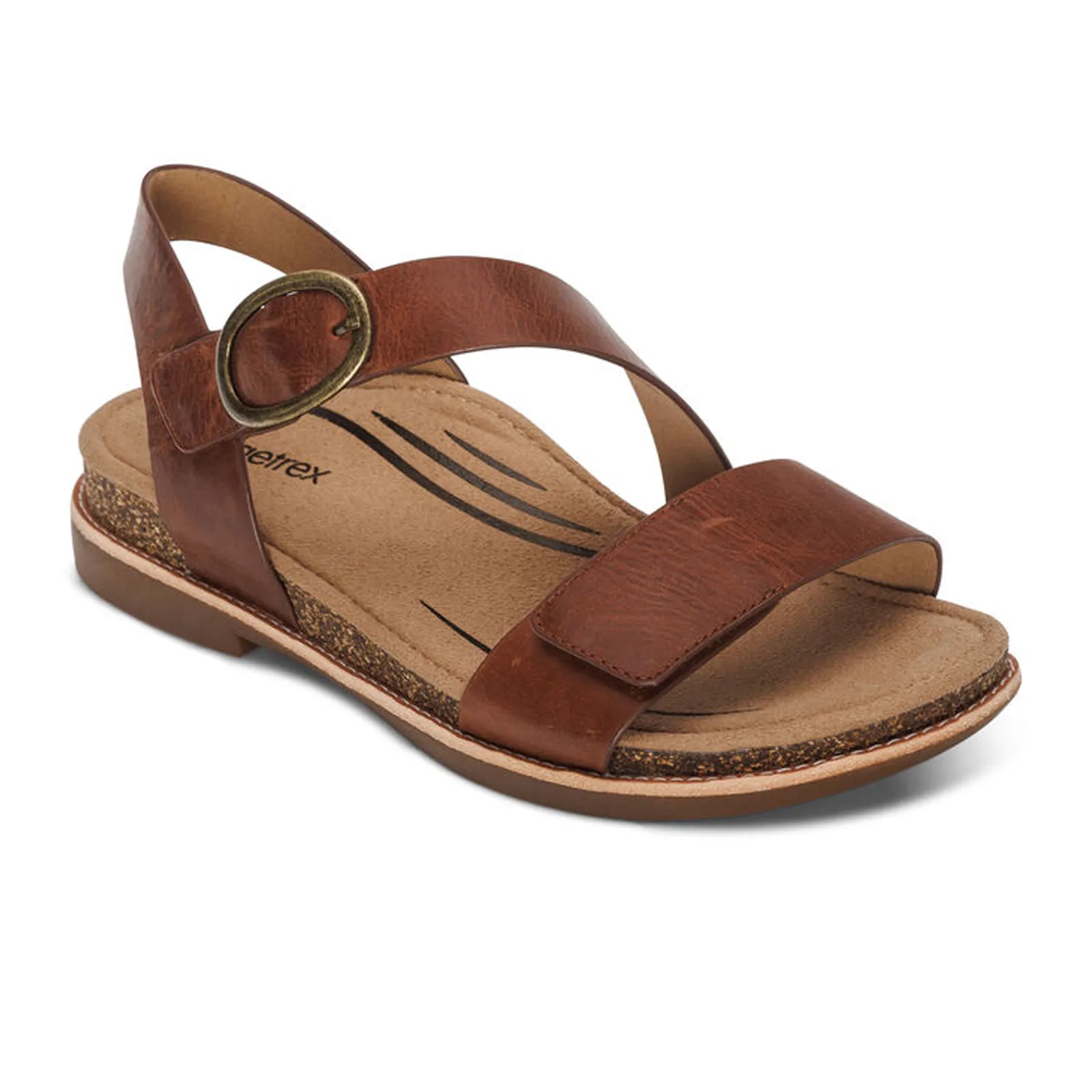 Aetrex Tamara Backstrap Sandal (Women) - Walnut