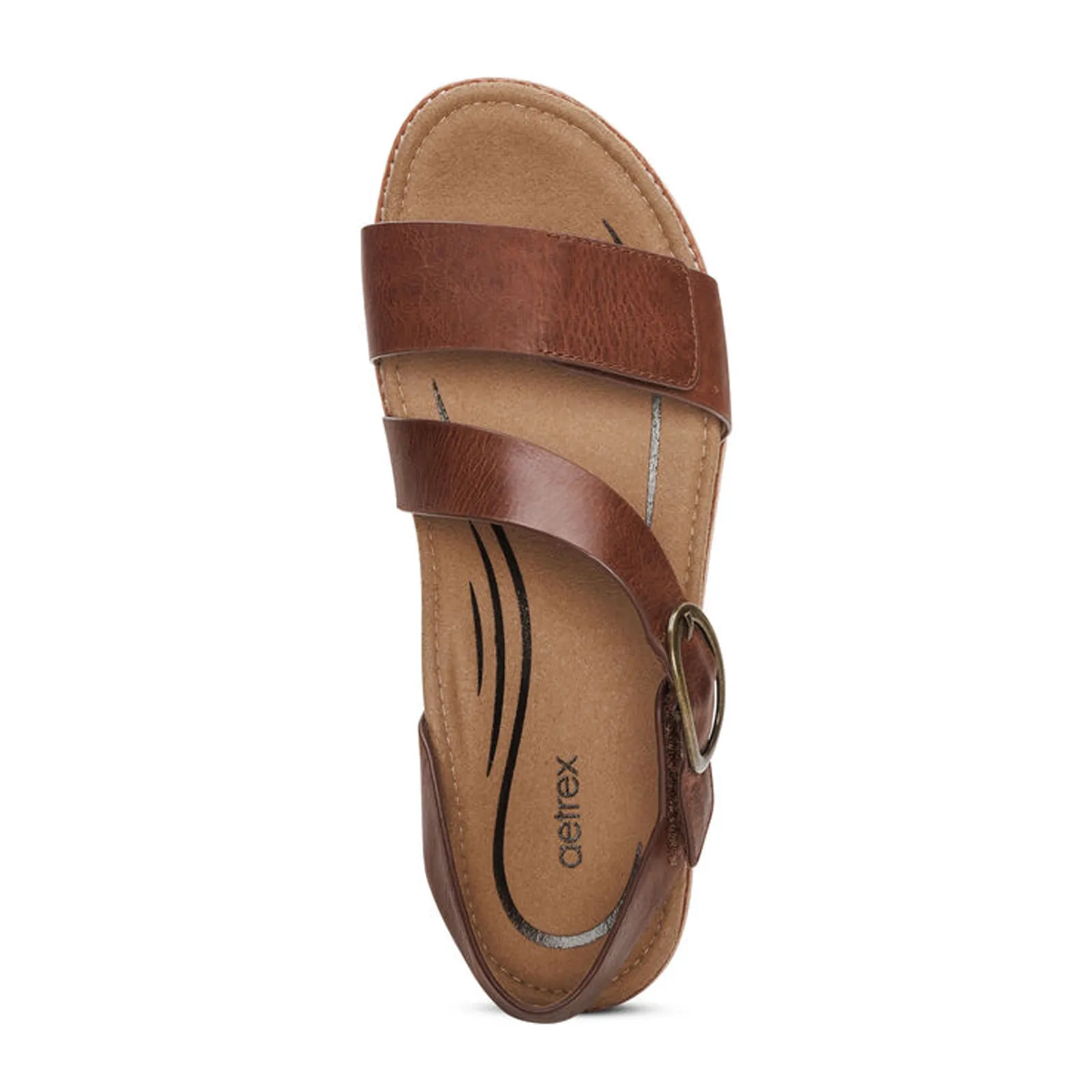 Aetrex Tamara Backstrap Sandal (Women) - Walnut