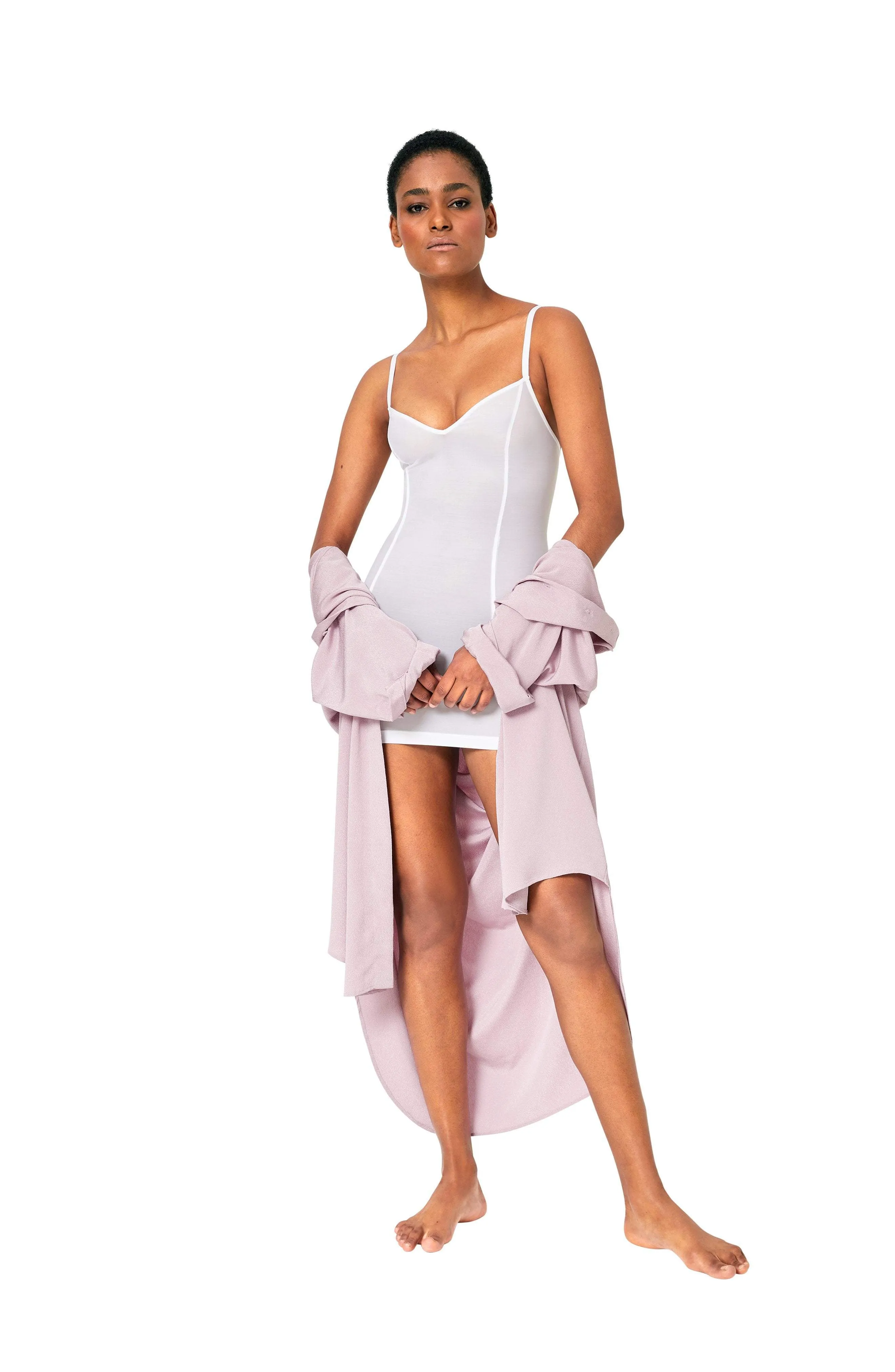 All Mesh Shaping Slip Dress