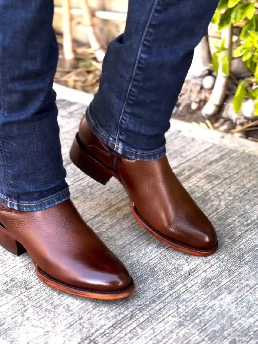 Ankle Boots Side Zipper Versatile Leather Boots