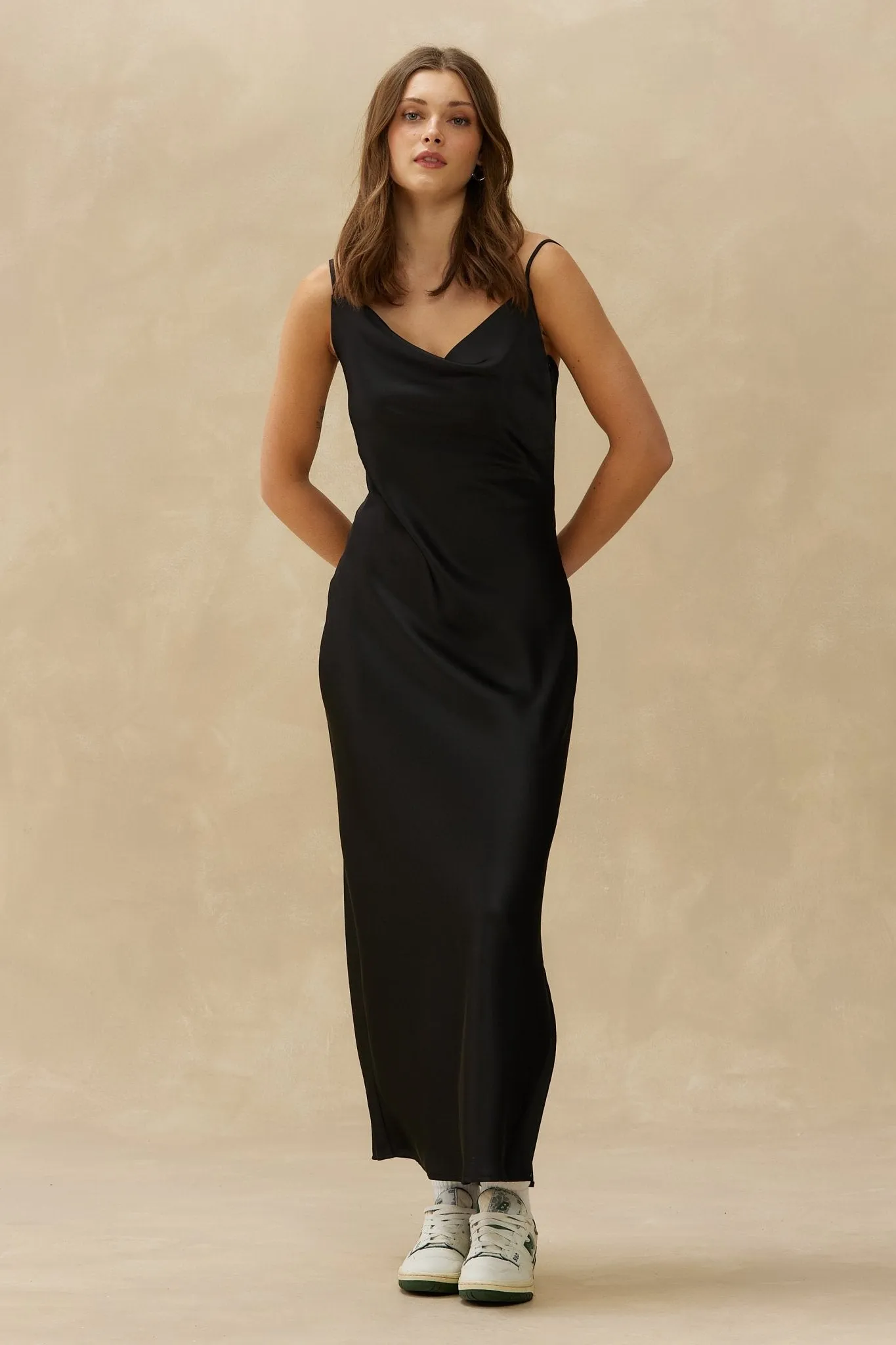 Bias-Cut Satin Slip Dress