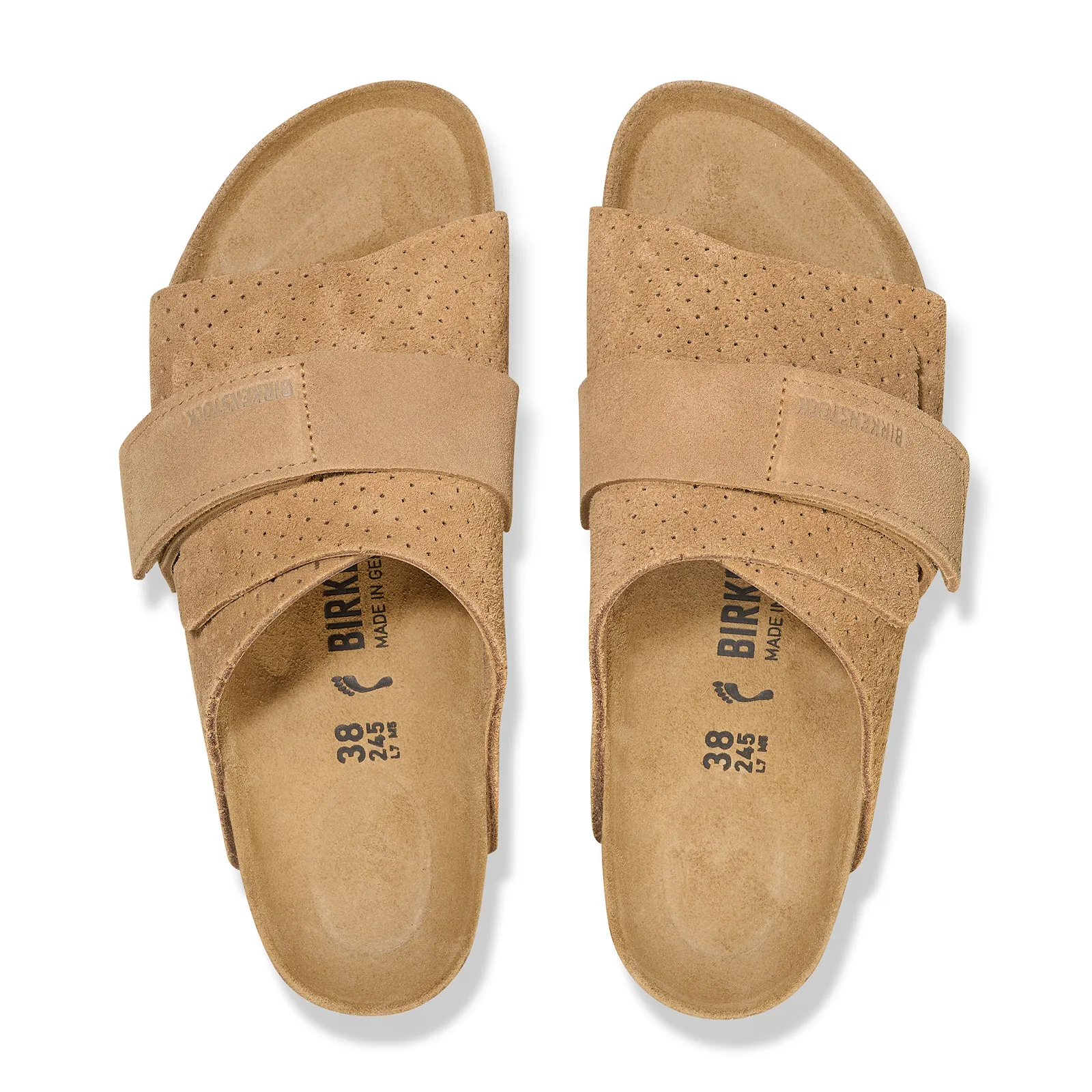 Birkenstock Kyoto Slide Sandal (Women) - Dotted New Beige Suede