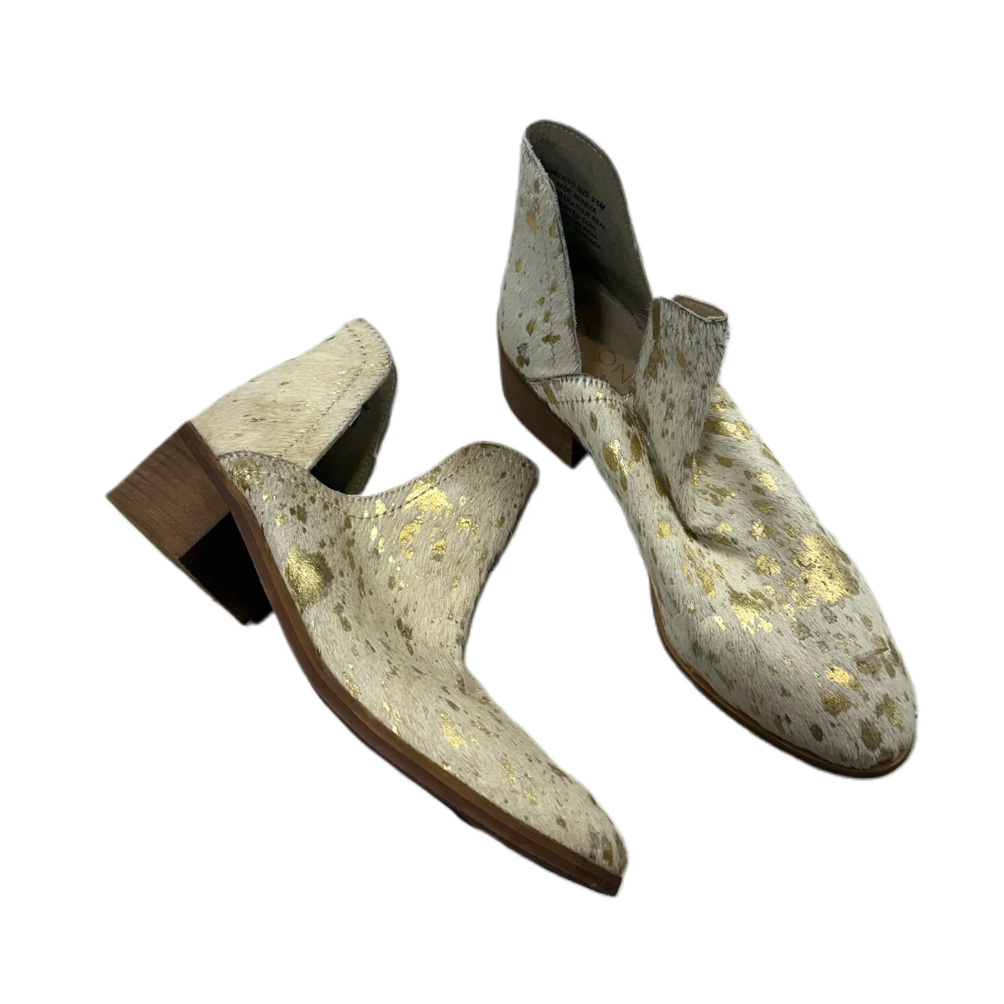 Boots Ankle Heels By Coconuts In Cream, Size: 9.5