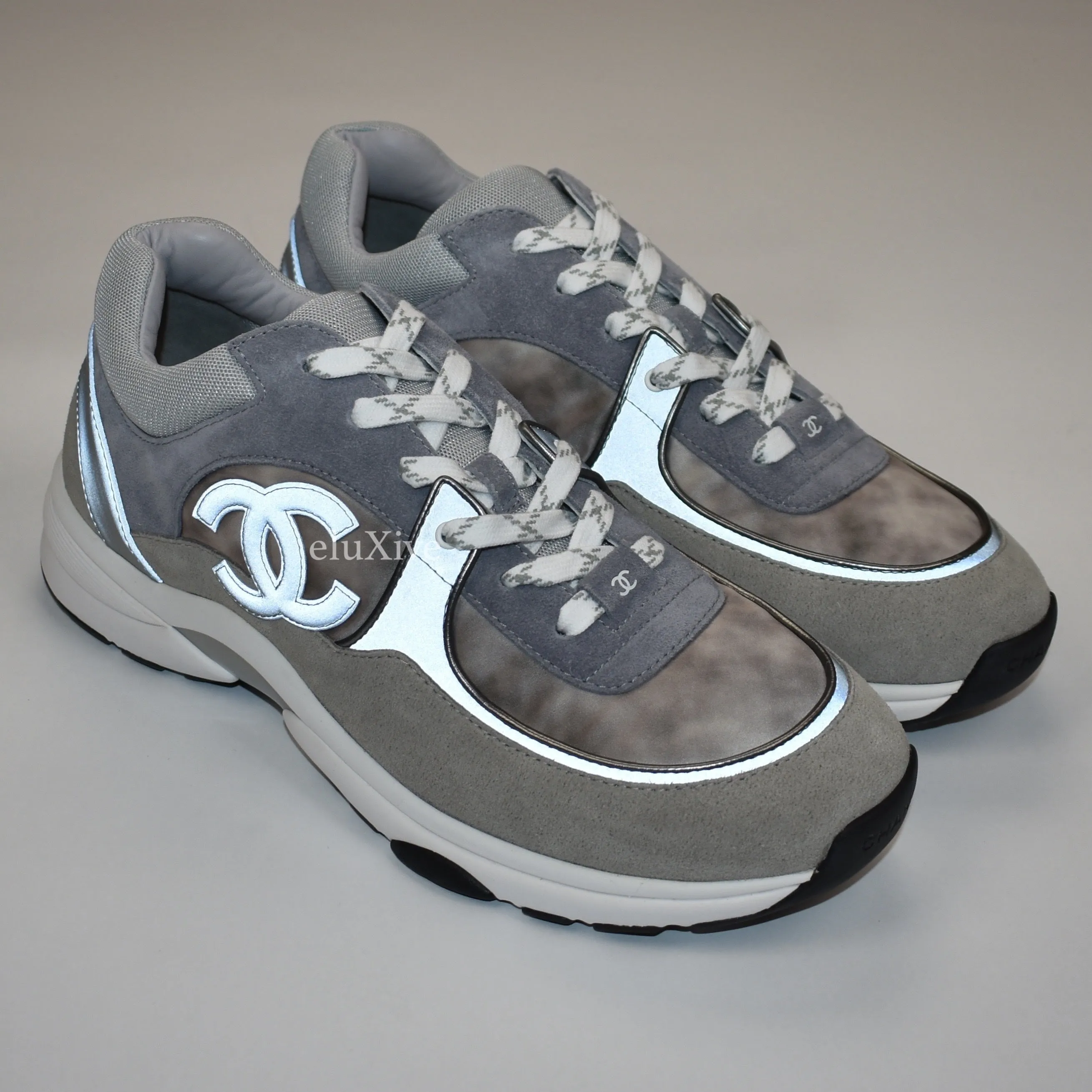 Chanel - Classic Monogram Logo Trainer (Gray)