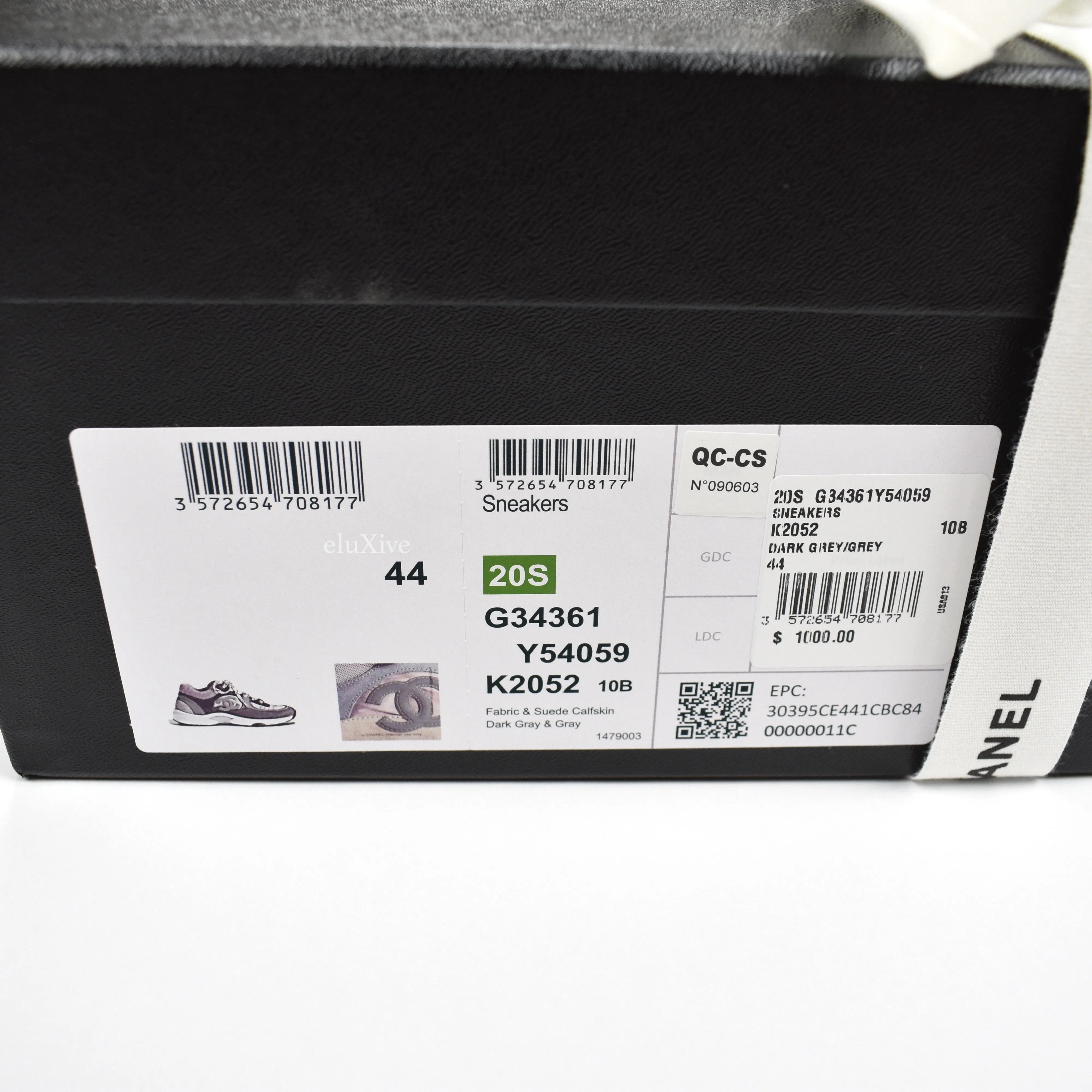 Chanel - Classic Monogram Logo Trainer (Gray)