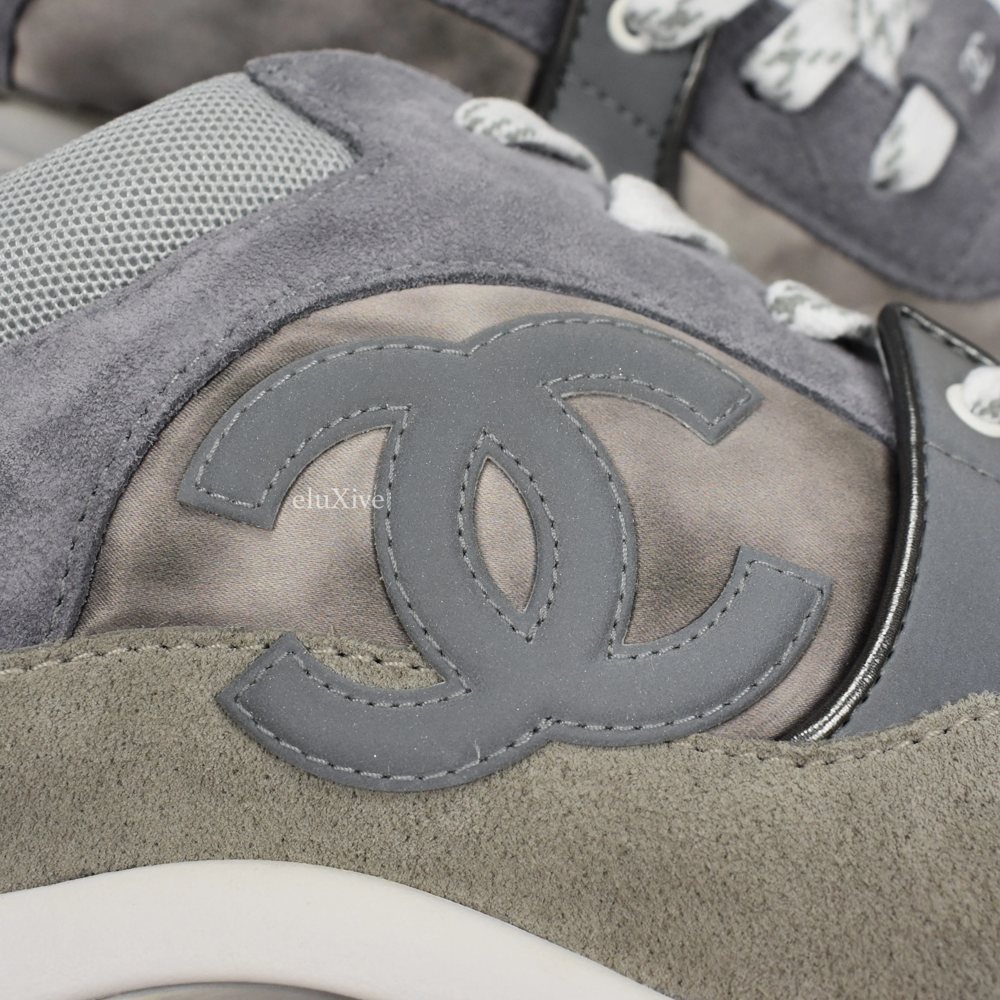 Chanel - Classic Monogram Logo Trainer (Gray)