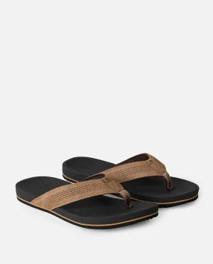 Chiba Bloom Open Toe Sandal - Brown/Black