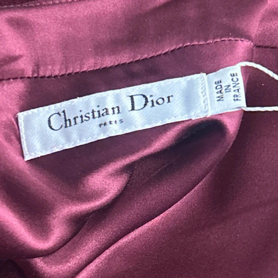 Christian Dior Burgundy Evening Dress
