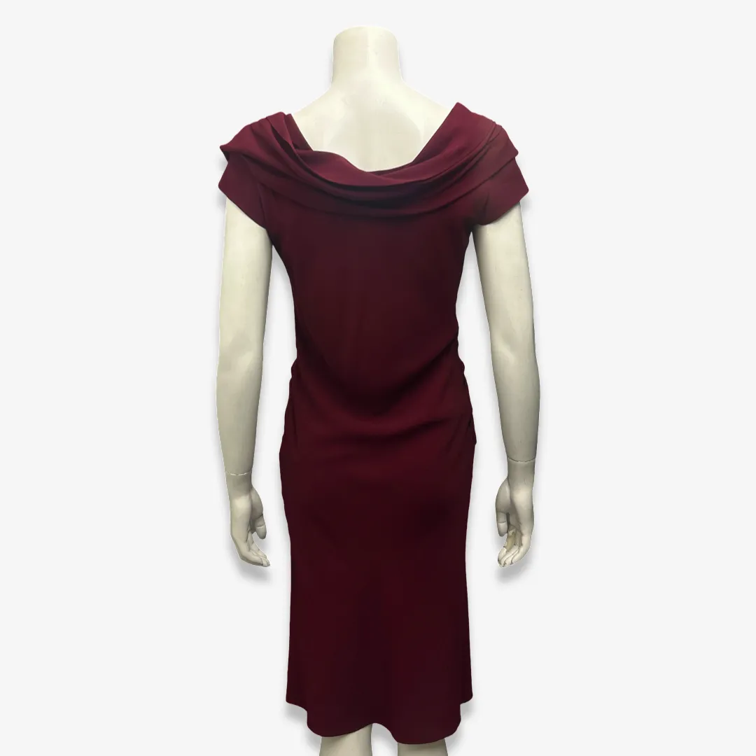 Christian Dior Burgundy Evening Dress