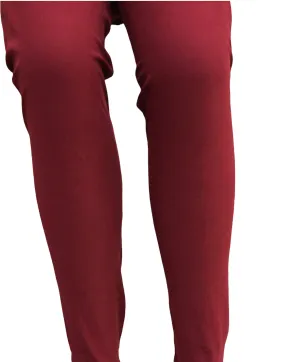 Classic Solid Leggings - Burgundy