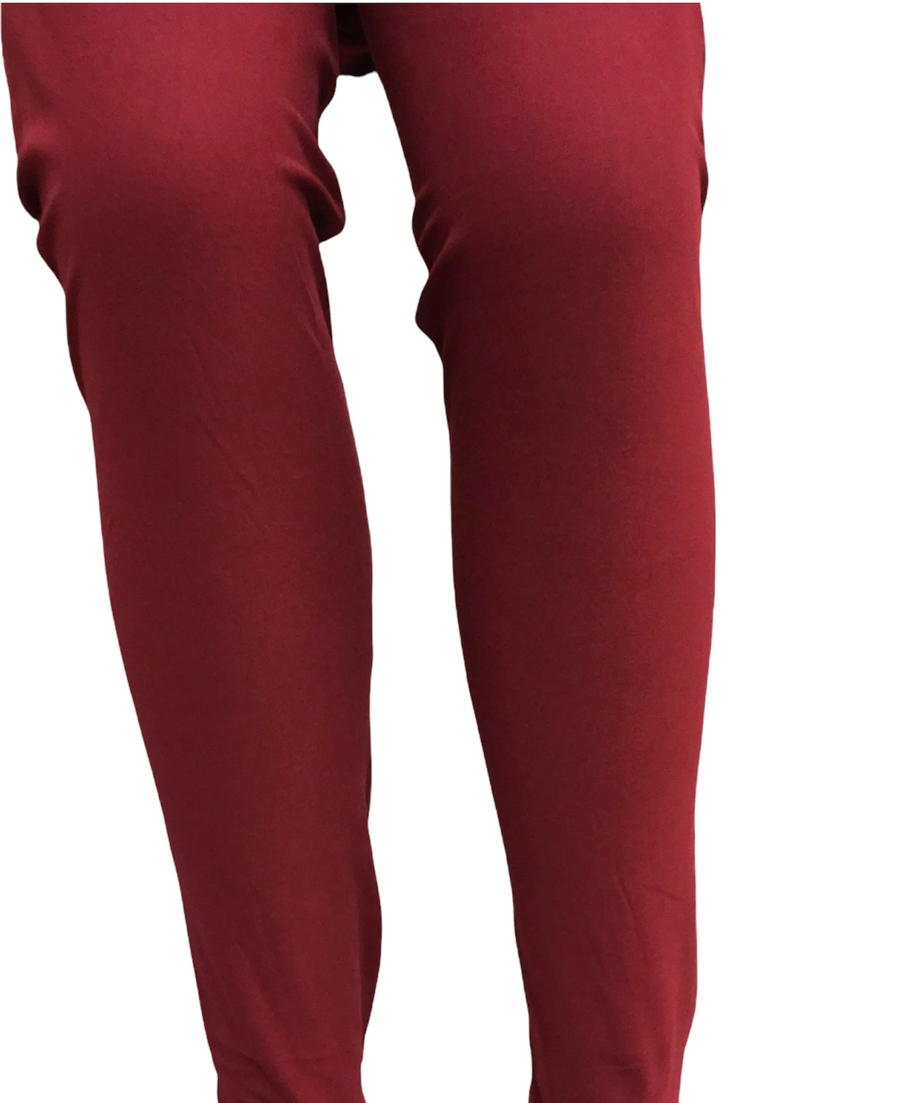 Classic Solid Leggings - Burgundy