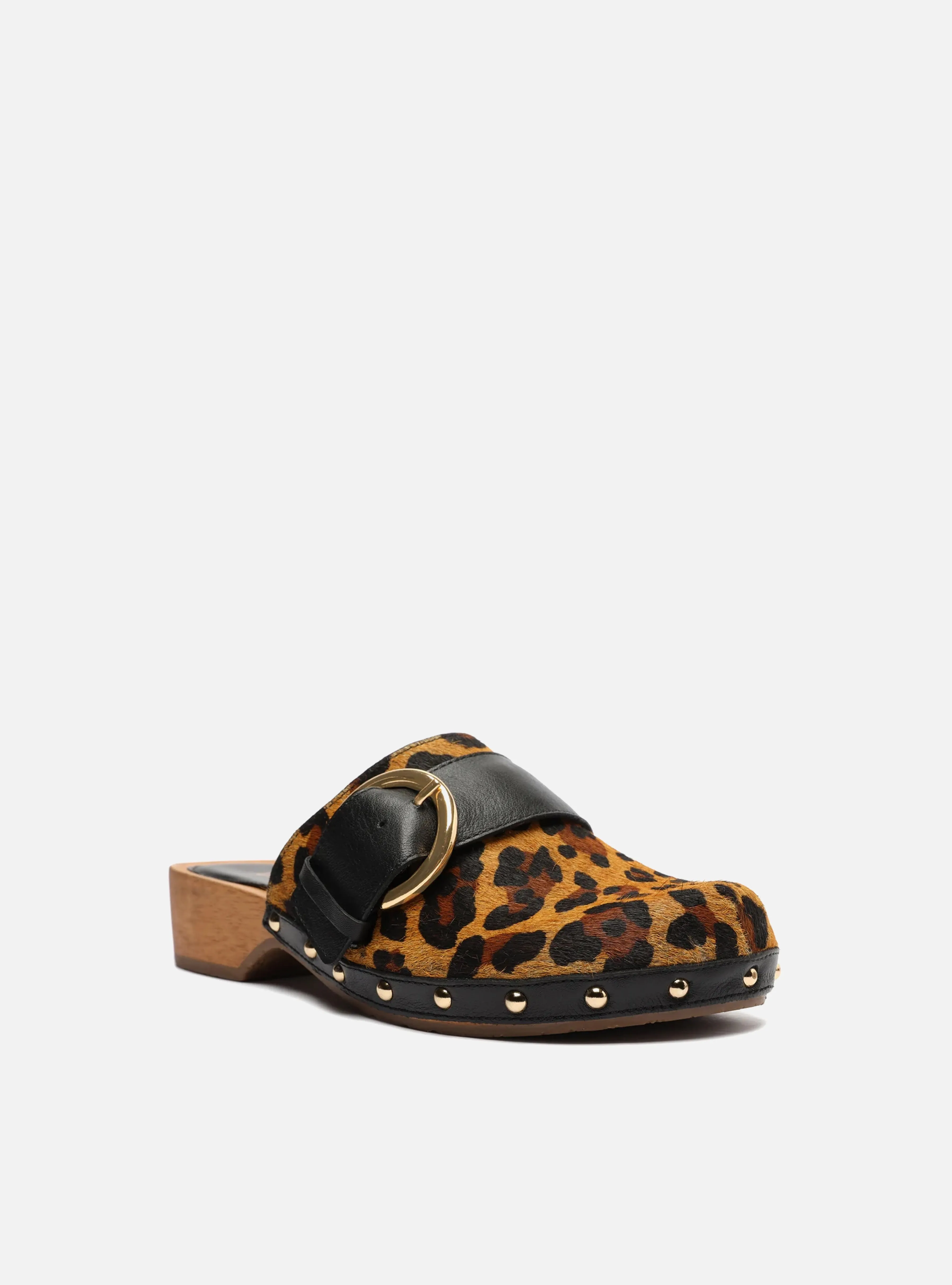 Clo Leopard Hair Calf Flat