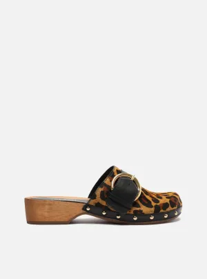 Clo Leopard Hair Calf Flat