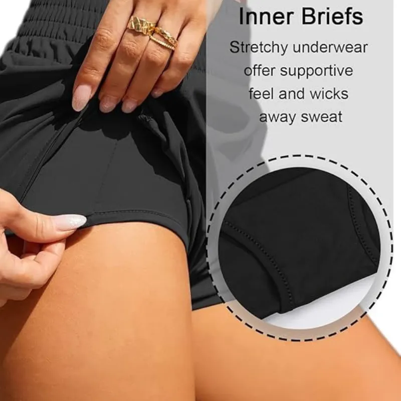 Elastic Active Pocket Shorts
