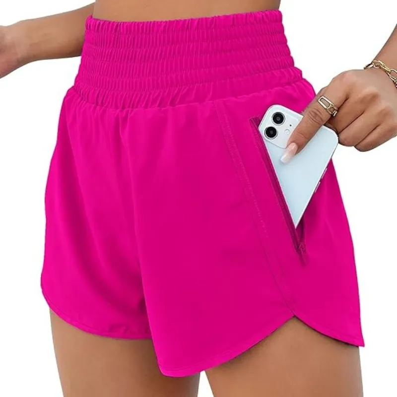 Elastic Active Pocket Shorts
