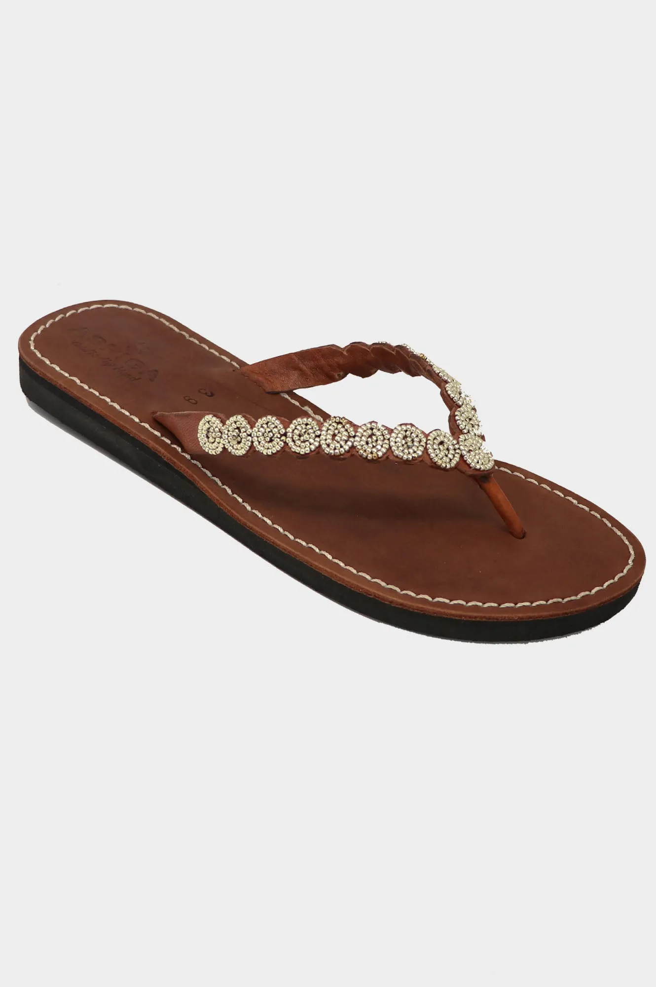 Evy Soft Sole Leather Sandals | Light Gold