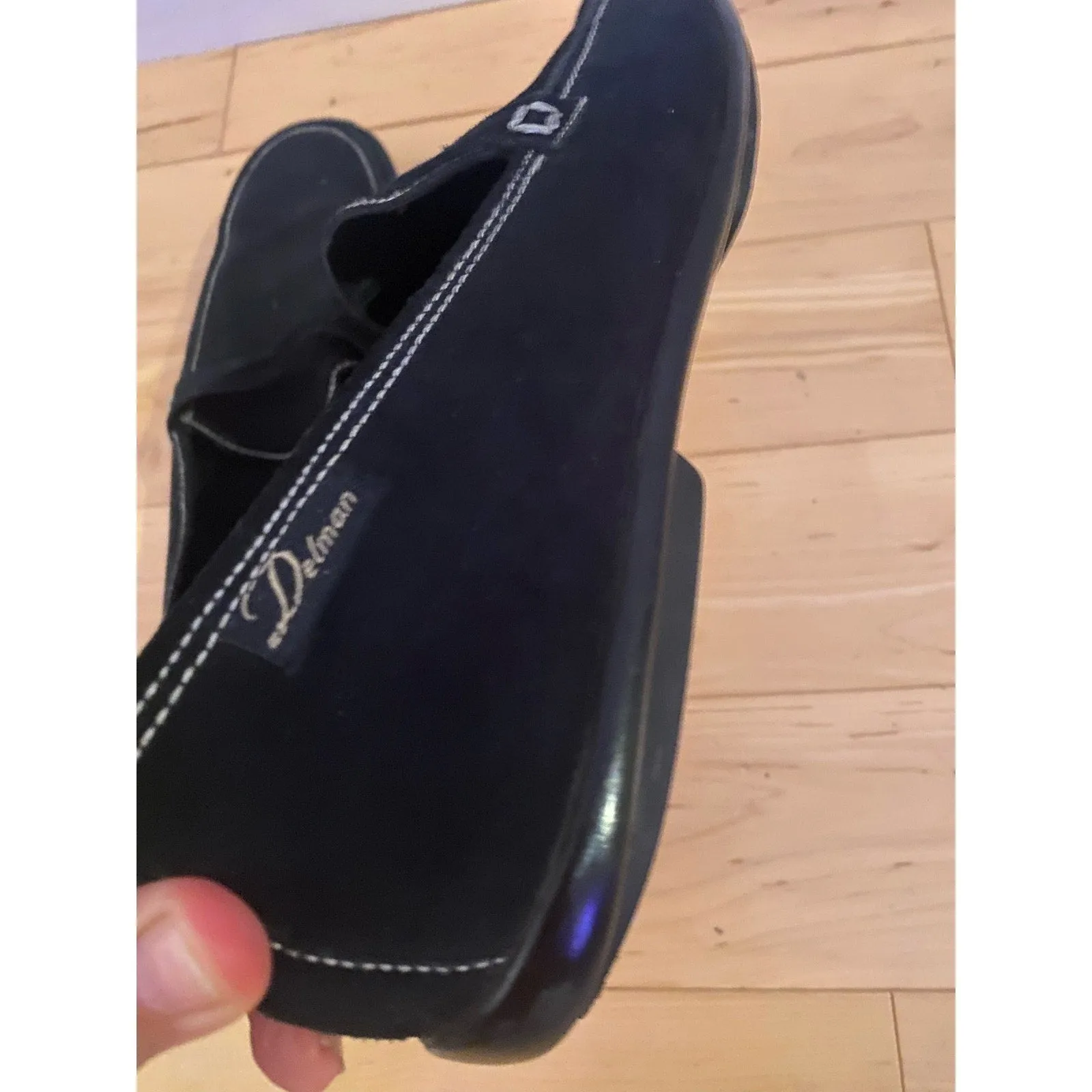 Feldman Black Suede Loafers Size 9
