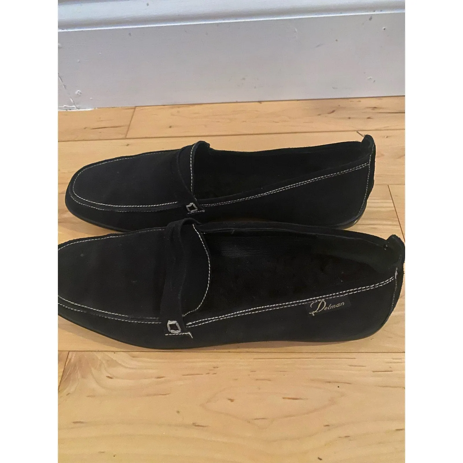 Feldman Black Suede Loafers Size 9
