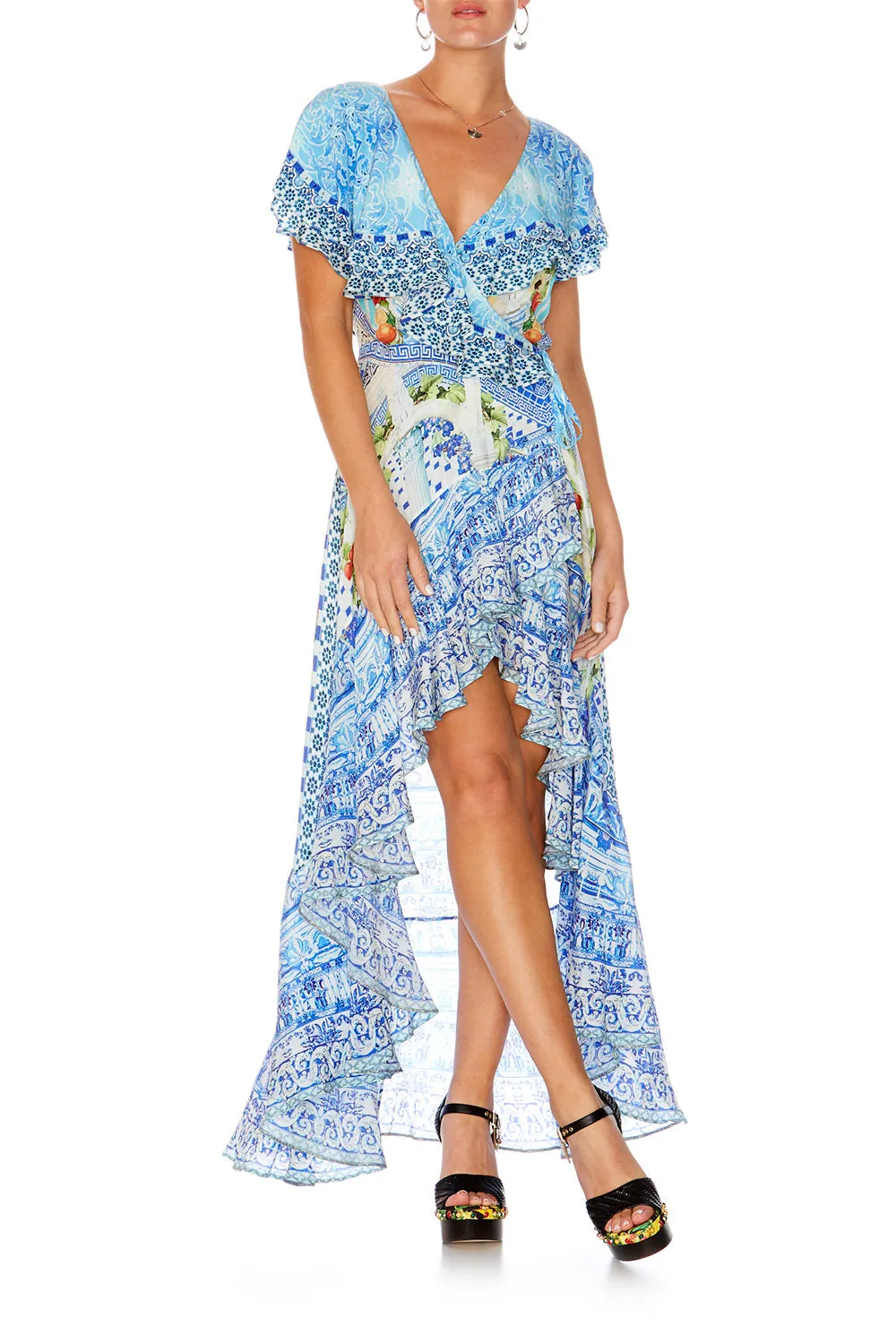 FRILL SLEEVE LONG DRESS A NIGHT TO REMEMBER