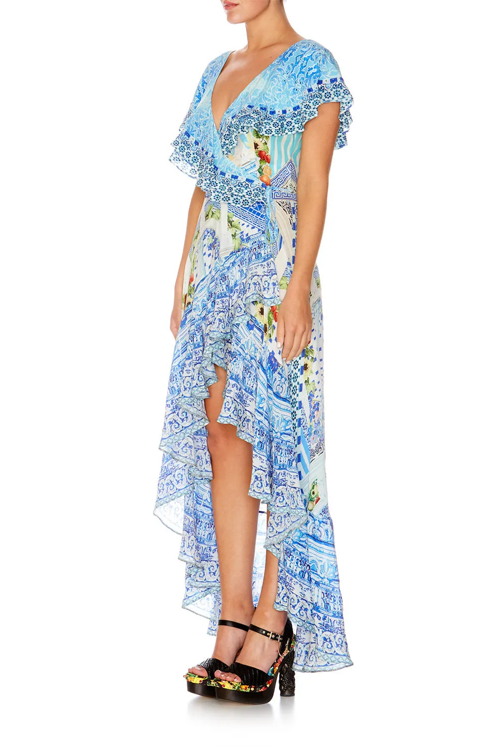FRILL SLEEVE LONG DRESS A NIGHT TO REMEMBER