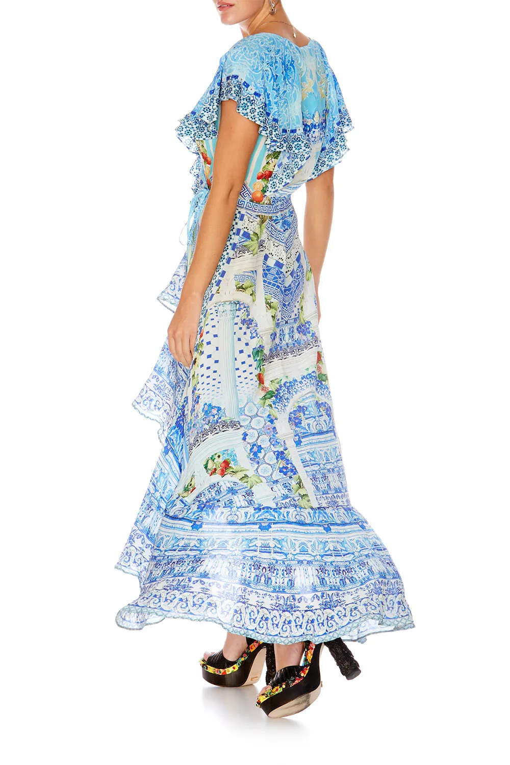 FRILL SLEEVE LONG DRESS A NIGHT TO REMEMBER