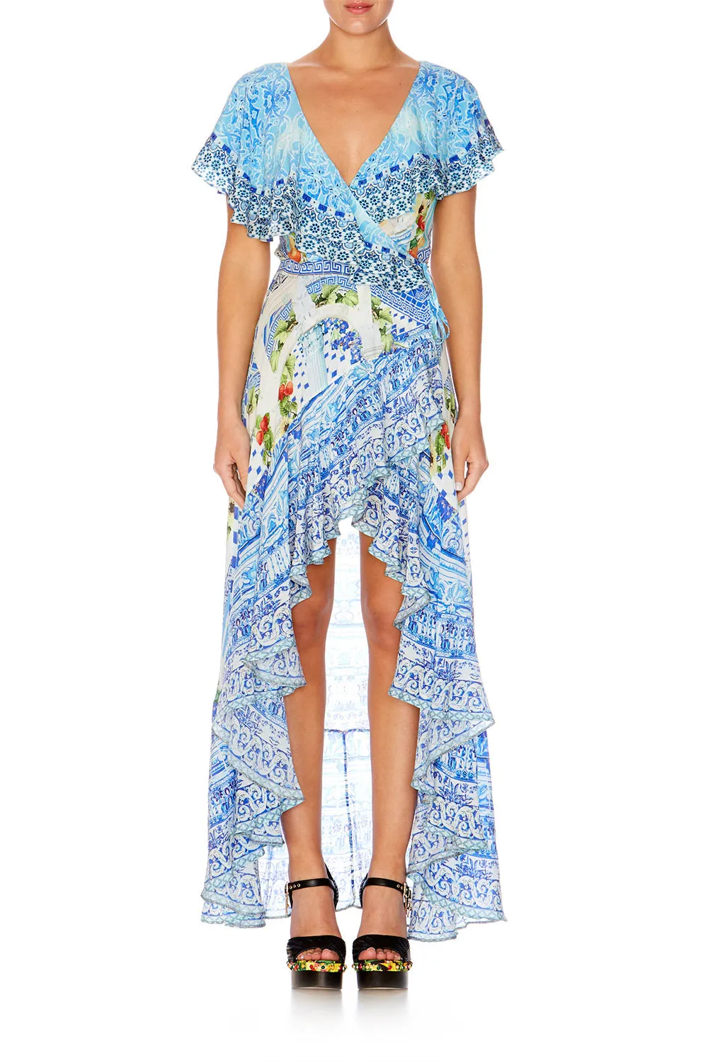 FRILL SLEEVE LONG DRESS A NIGHT TO REMEMBER
