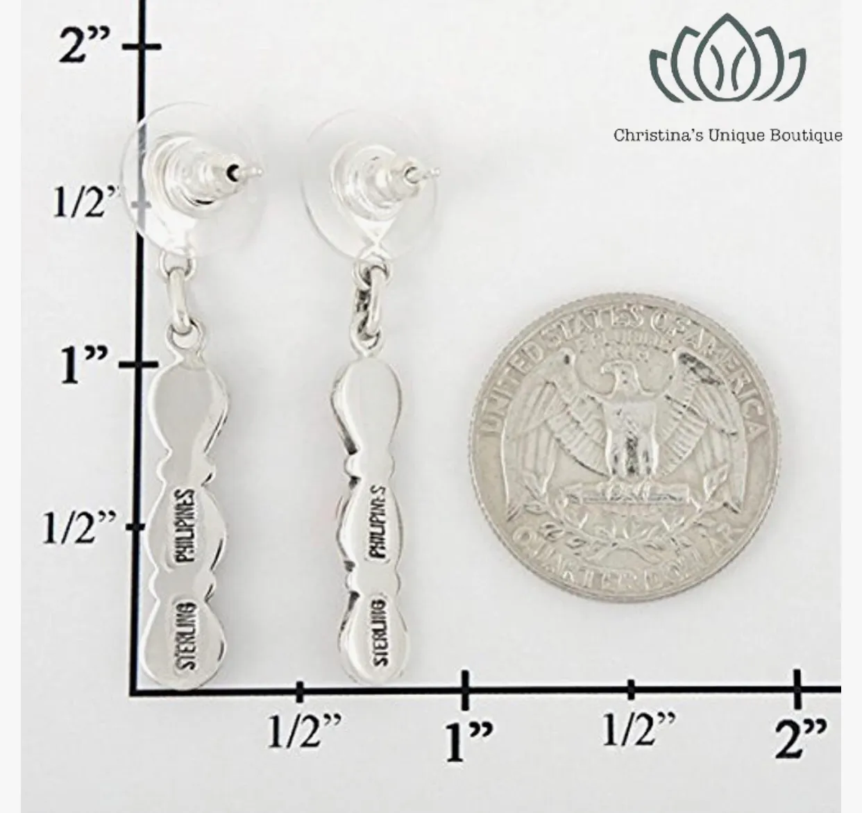 Genuine spiny oyster and .925 sterling silver drop earrings