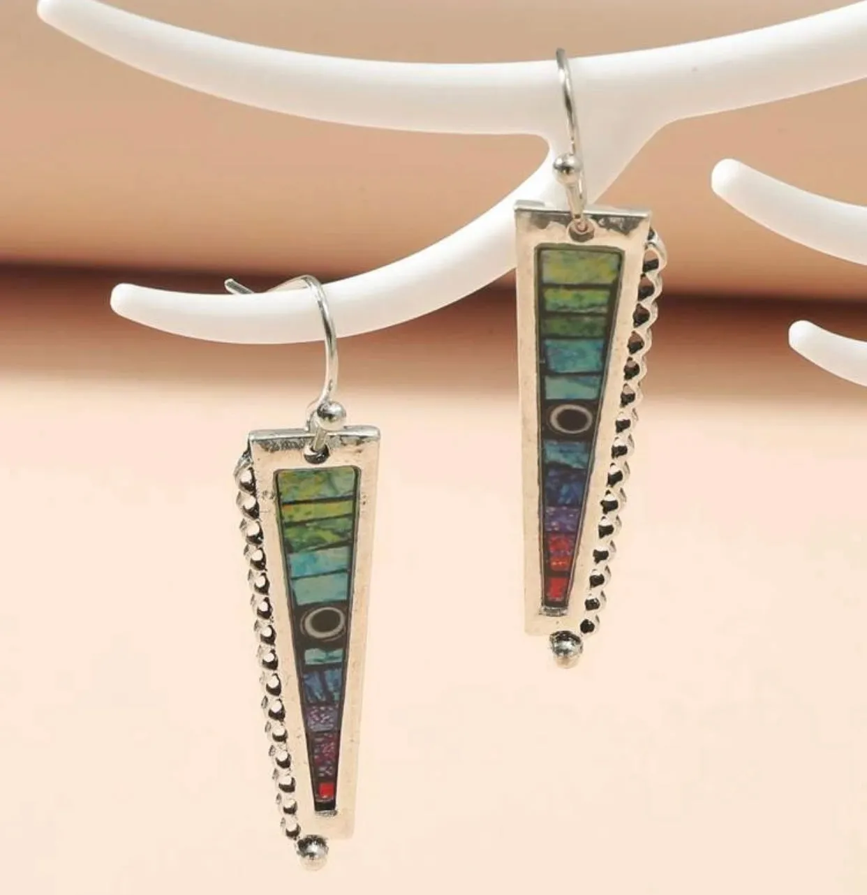 Geometric shaped drop earrings