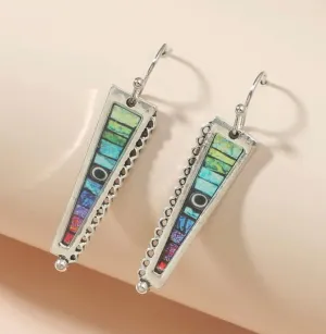 Geometric shaped drop earrings