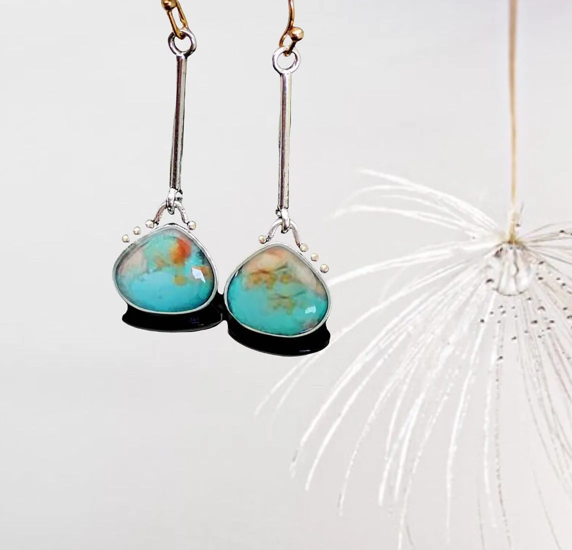 Gorgeous Vintage style turquoise dangle earrings