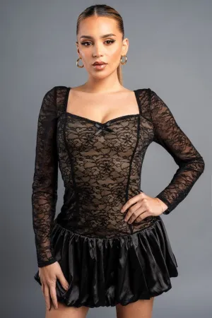 Lace Stretch Bubble Dress