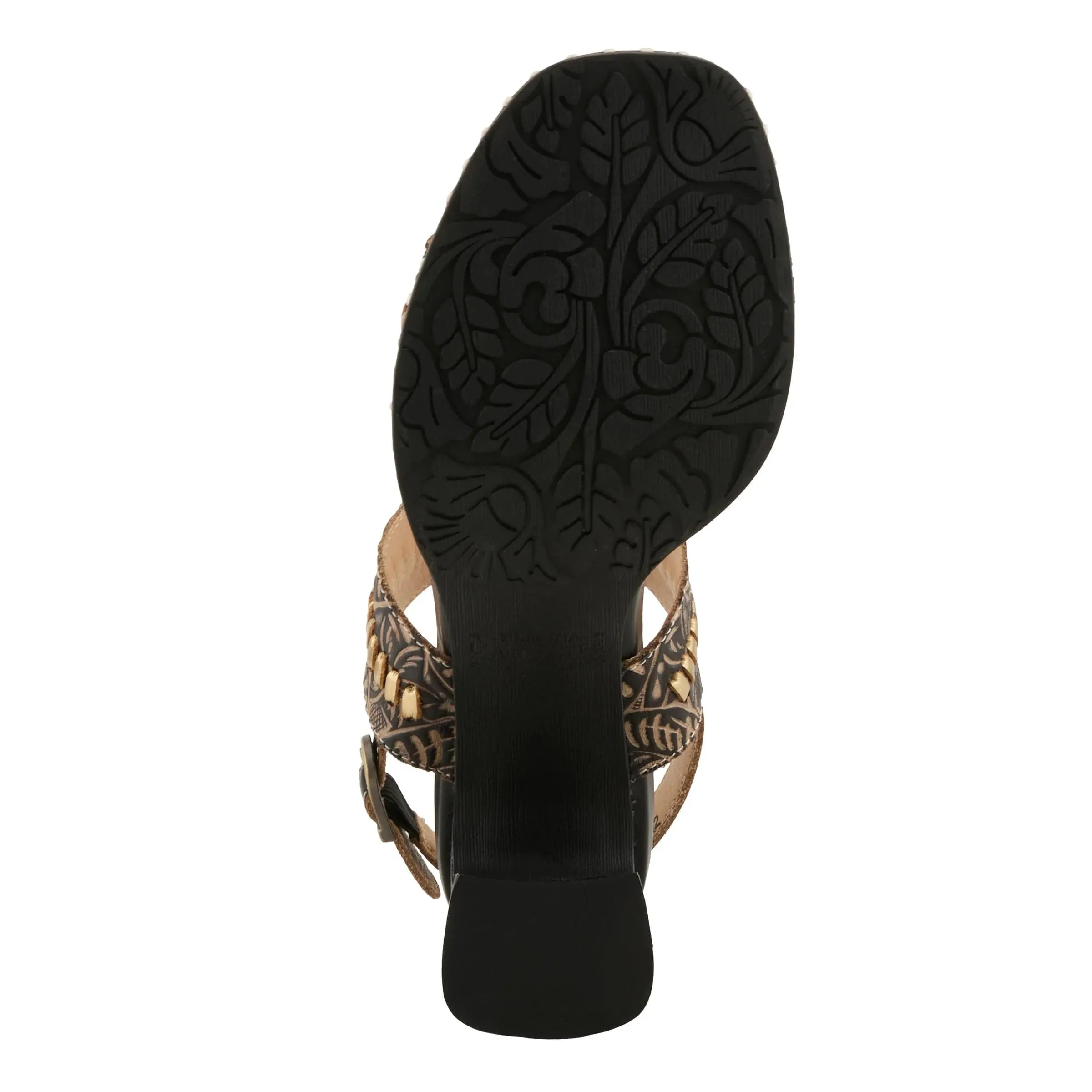 L'Artiste Women's Starstud Heeled Sandals- Black Multi