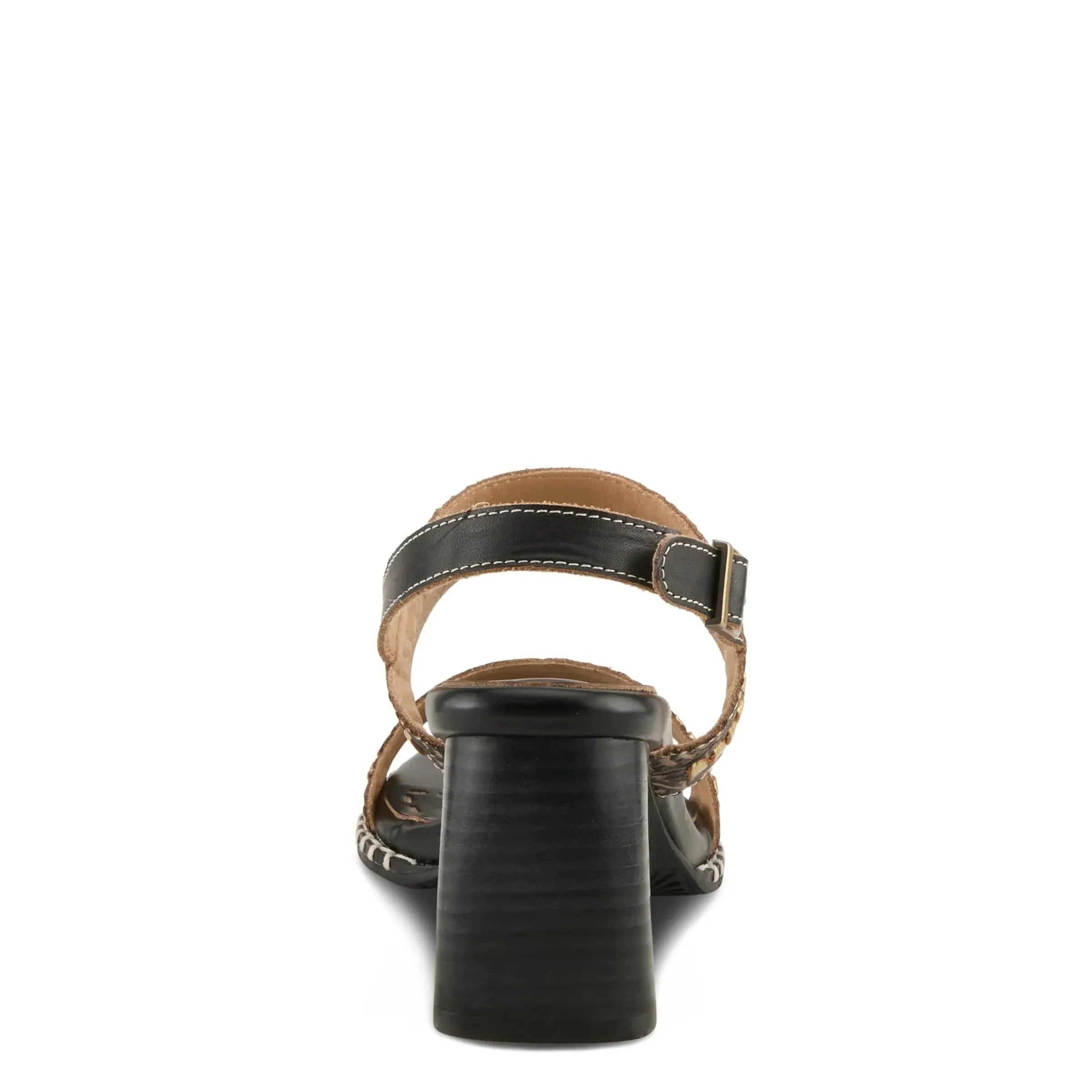 L'Artiste Women's Starstud Heeled Sandals- Black Multi