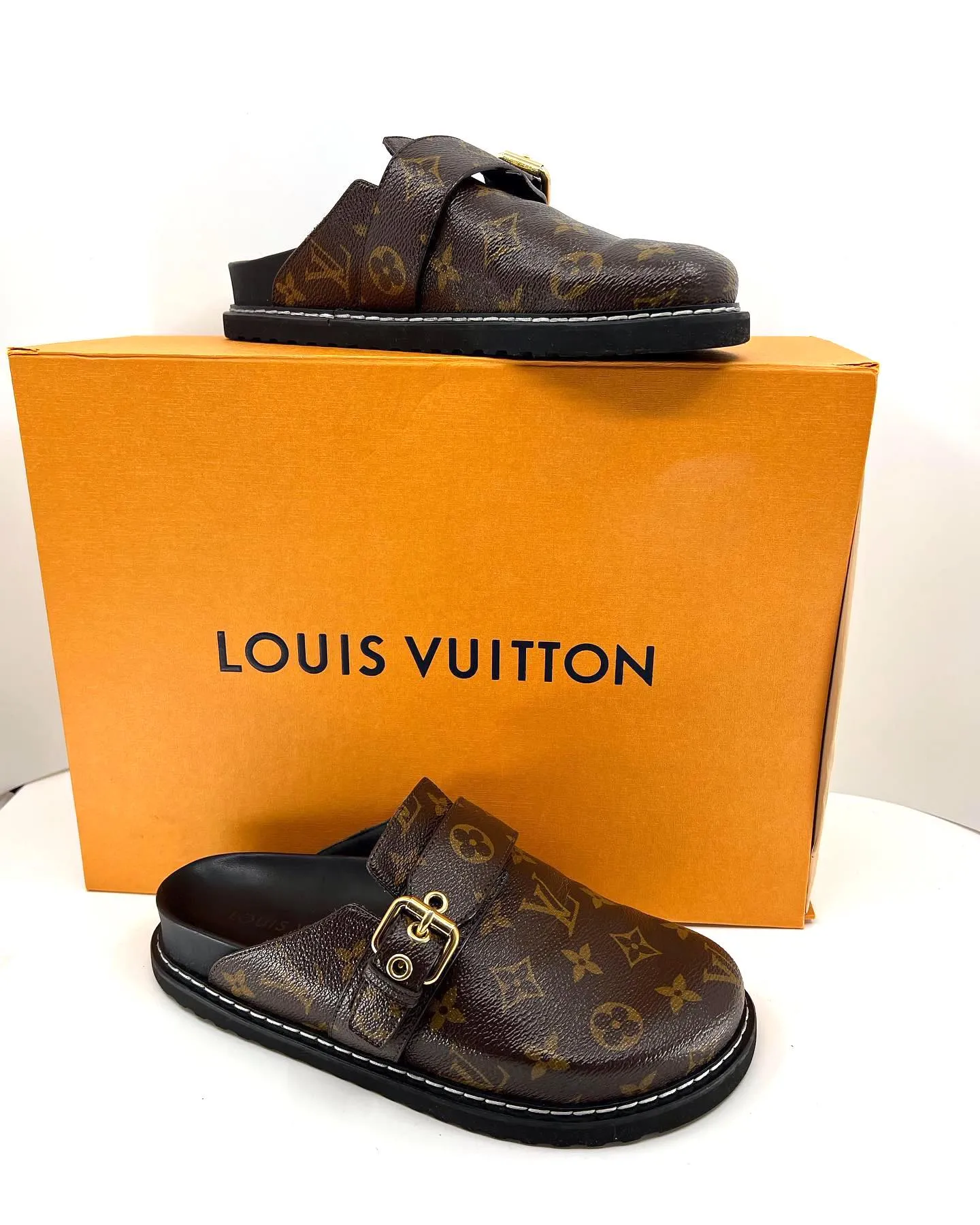 LOUIS VUITTON MONOGRAM COZY COMFY CLOG MULES