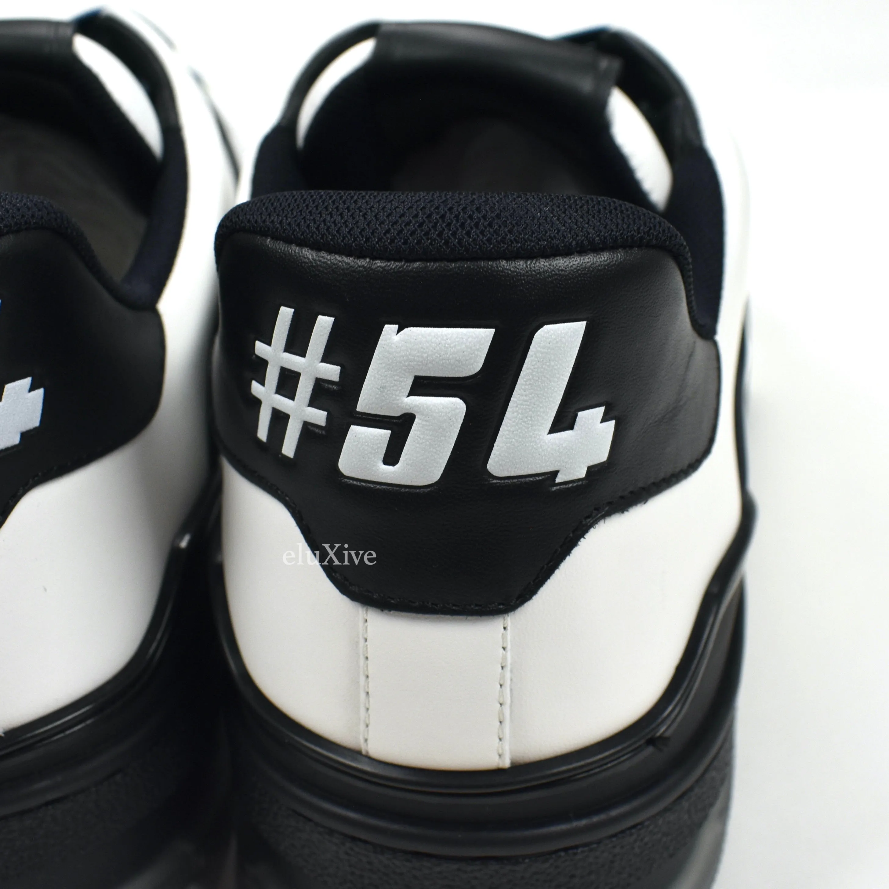 Louis Vuitton - White / Black Leather Trainer Sneakers