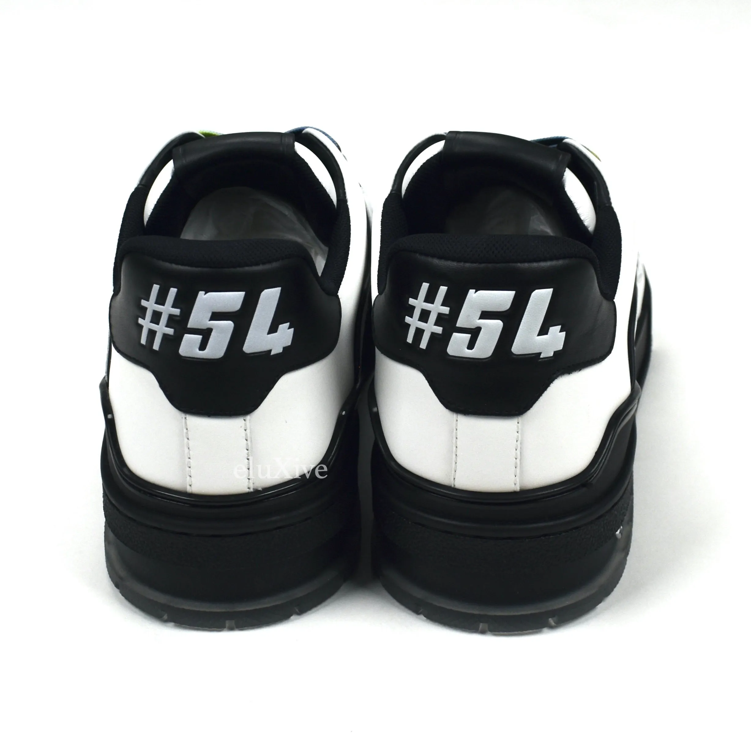 Louis Vuitton - White / Black Leather Trainer Sneakers