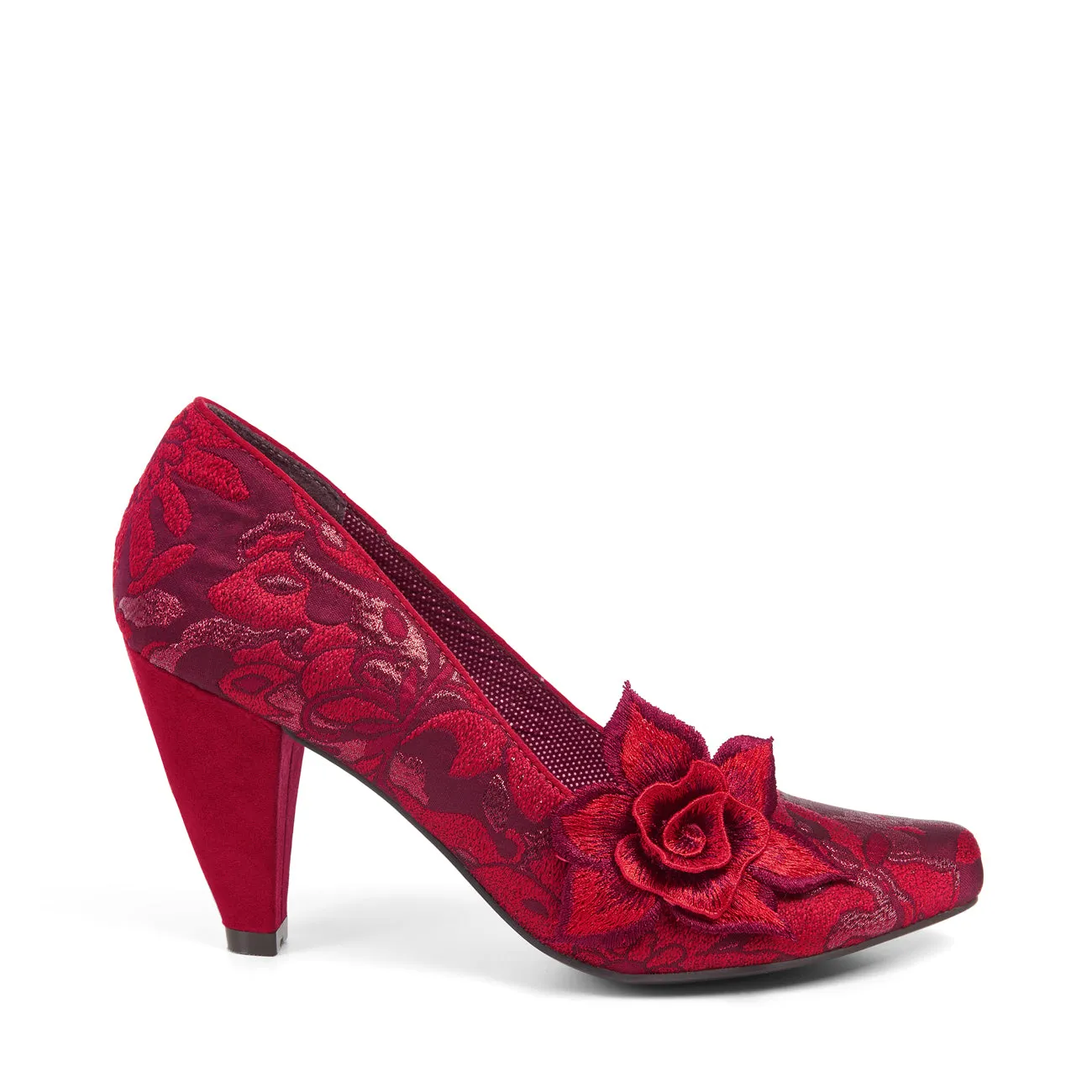 Melanie Red High Heel Court Shoe High Heels by Ruby Shoo