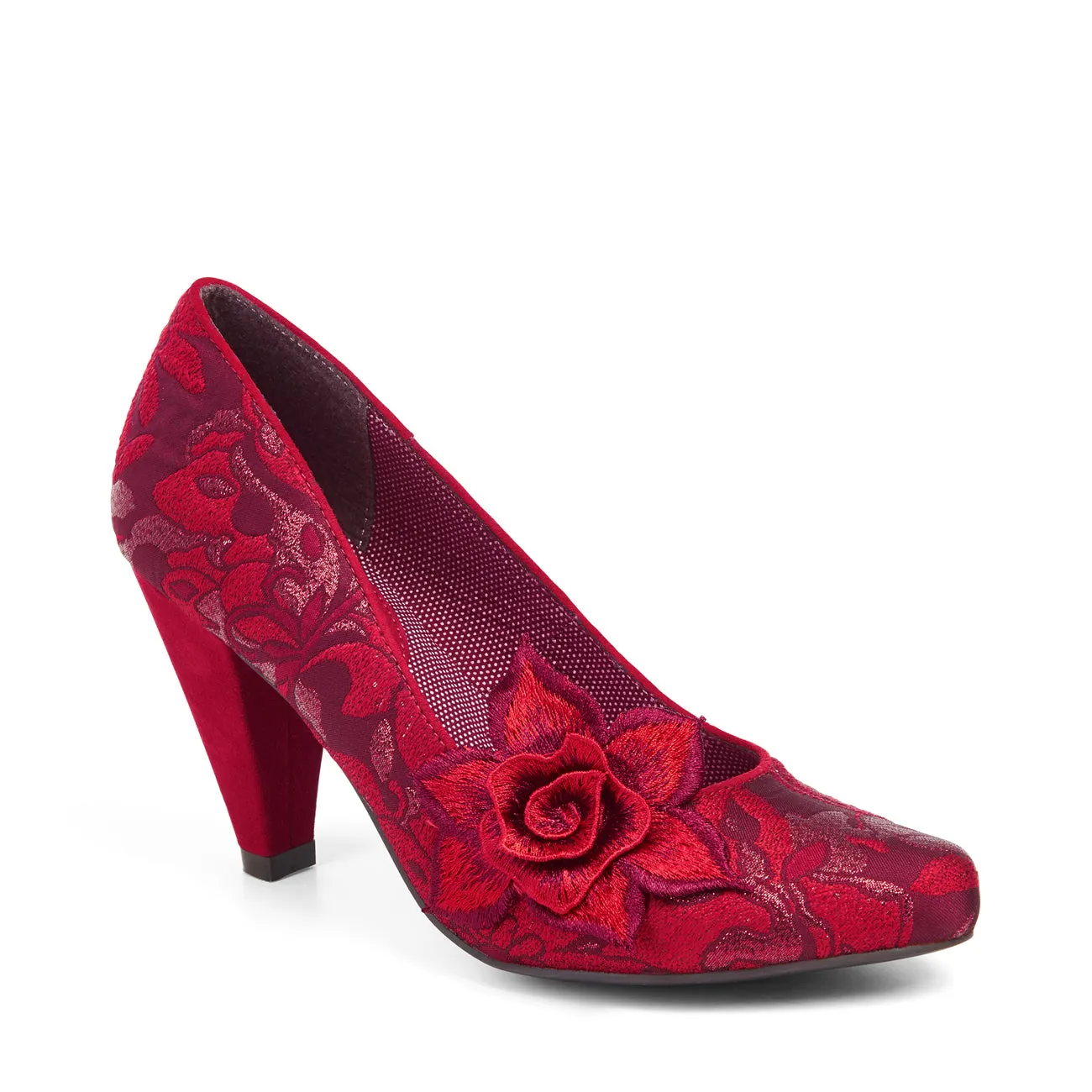 Melanie Red High Heel Court Shoe High Heels by Ruby Shoo