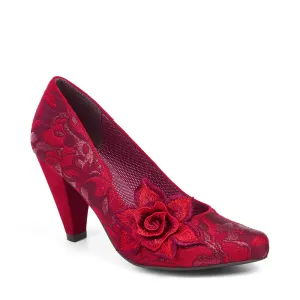 Melanie Red High Heel Court Shoe High Heels by Ruby Shoo