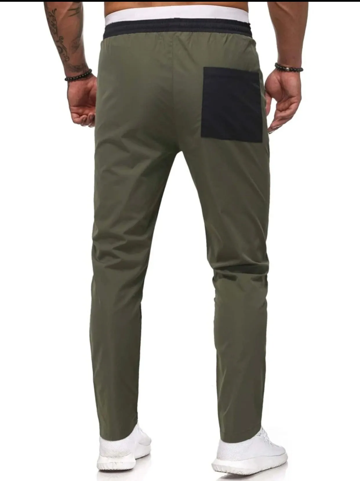 Men’s color block drawstring pants