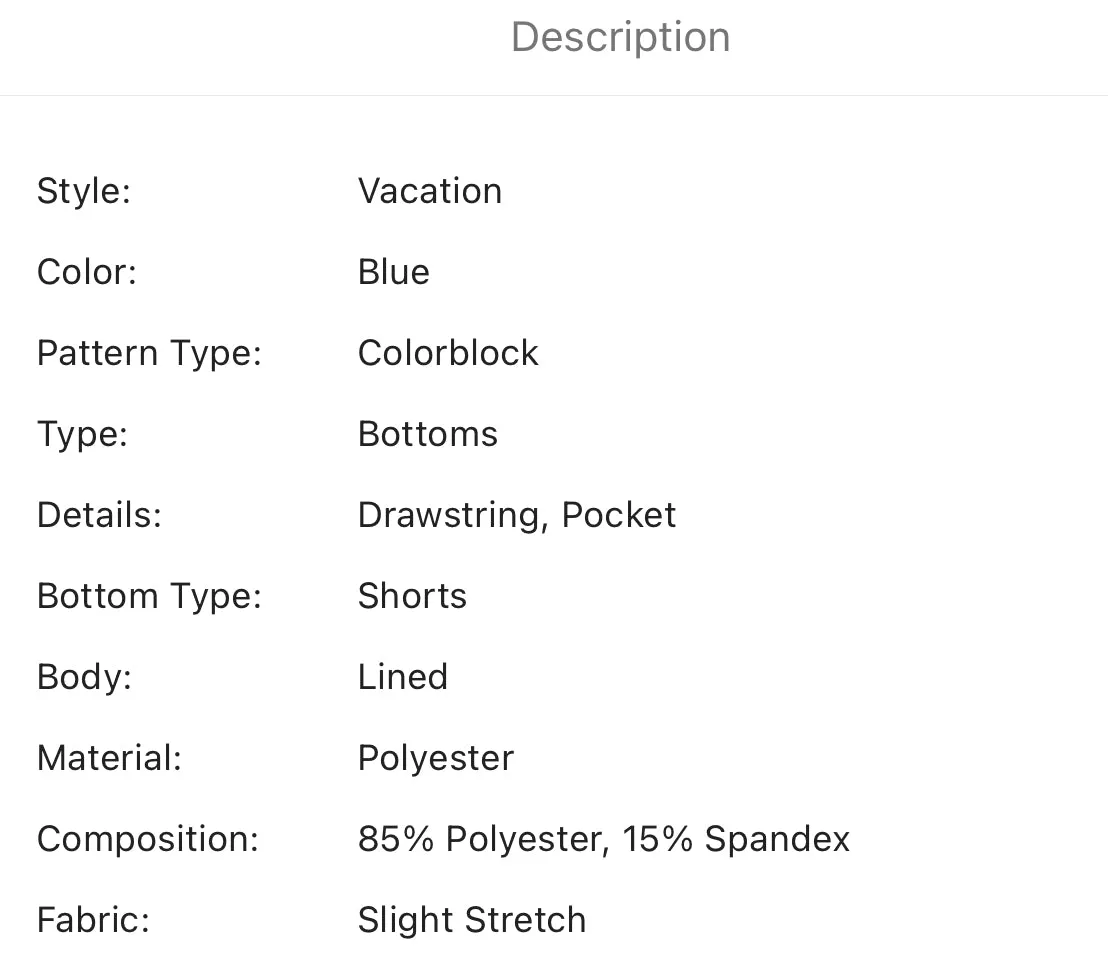 Men’s drawstring waist slant pocket swim trunks