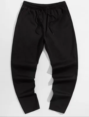 Men’s drawstring waist solid pants