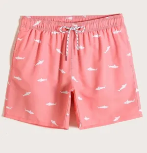 Men’s fish print swim suit shorts