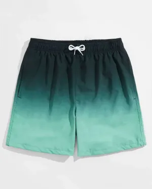 Men’s ombré drawstring swim trunks