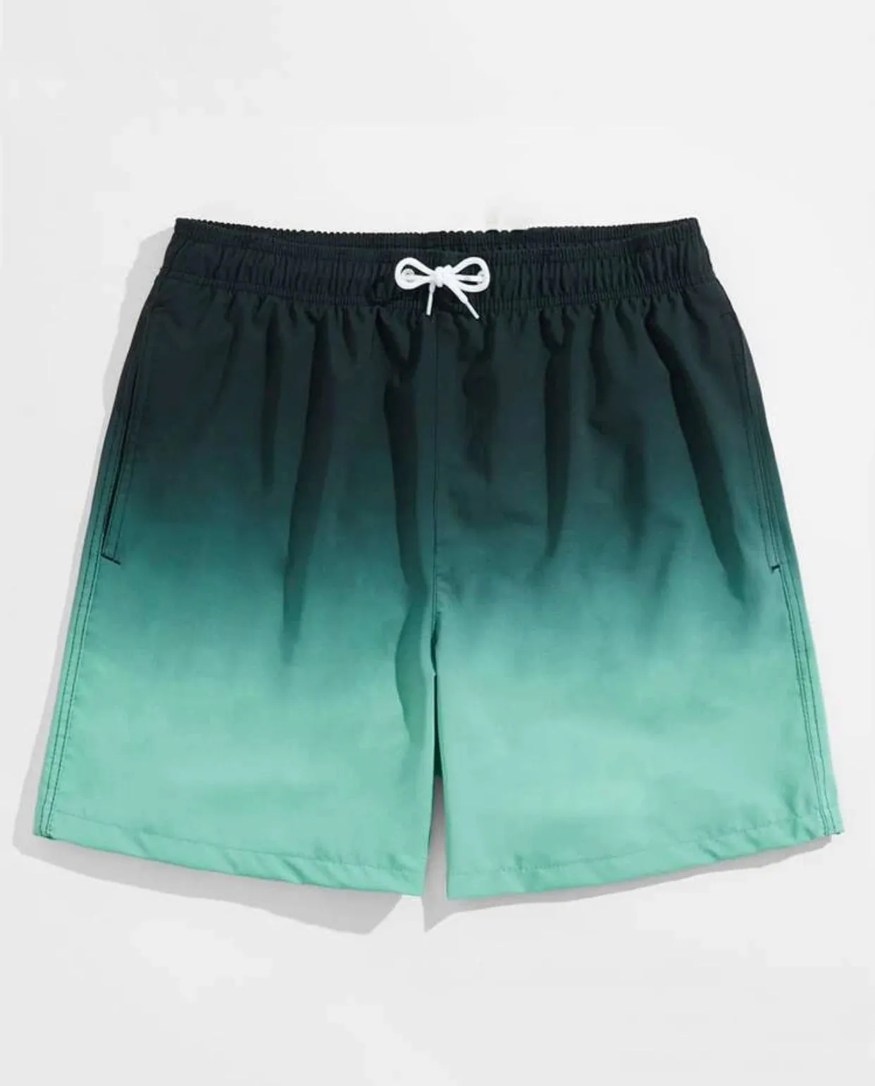 Men’s ombré drawstring swim trunks