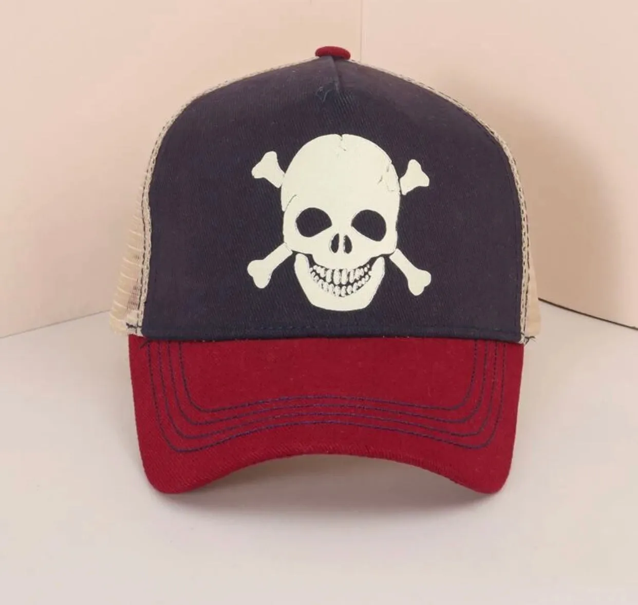 Men’s skull pattern baseball cap