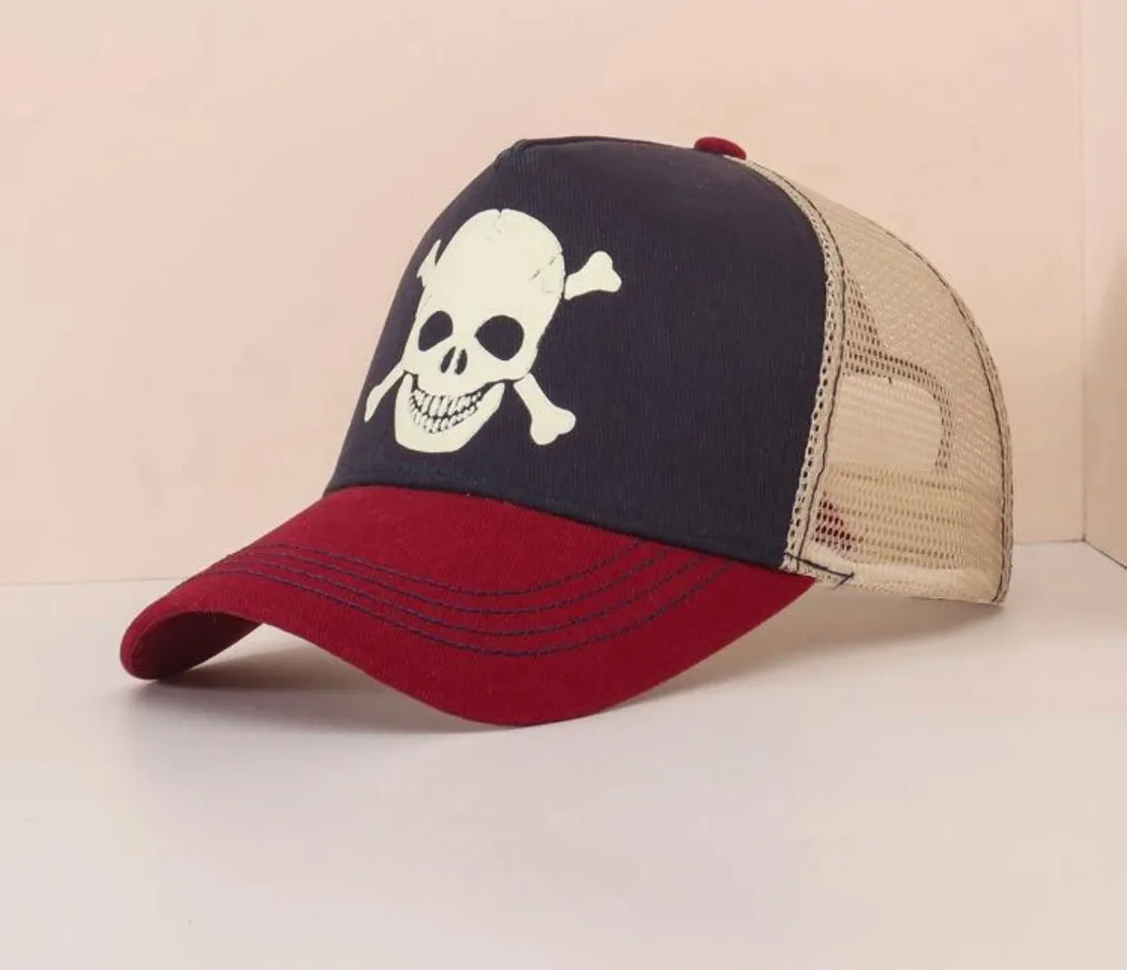 Men’s skull pattern baseball cap