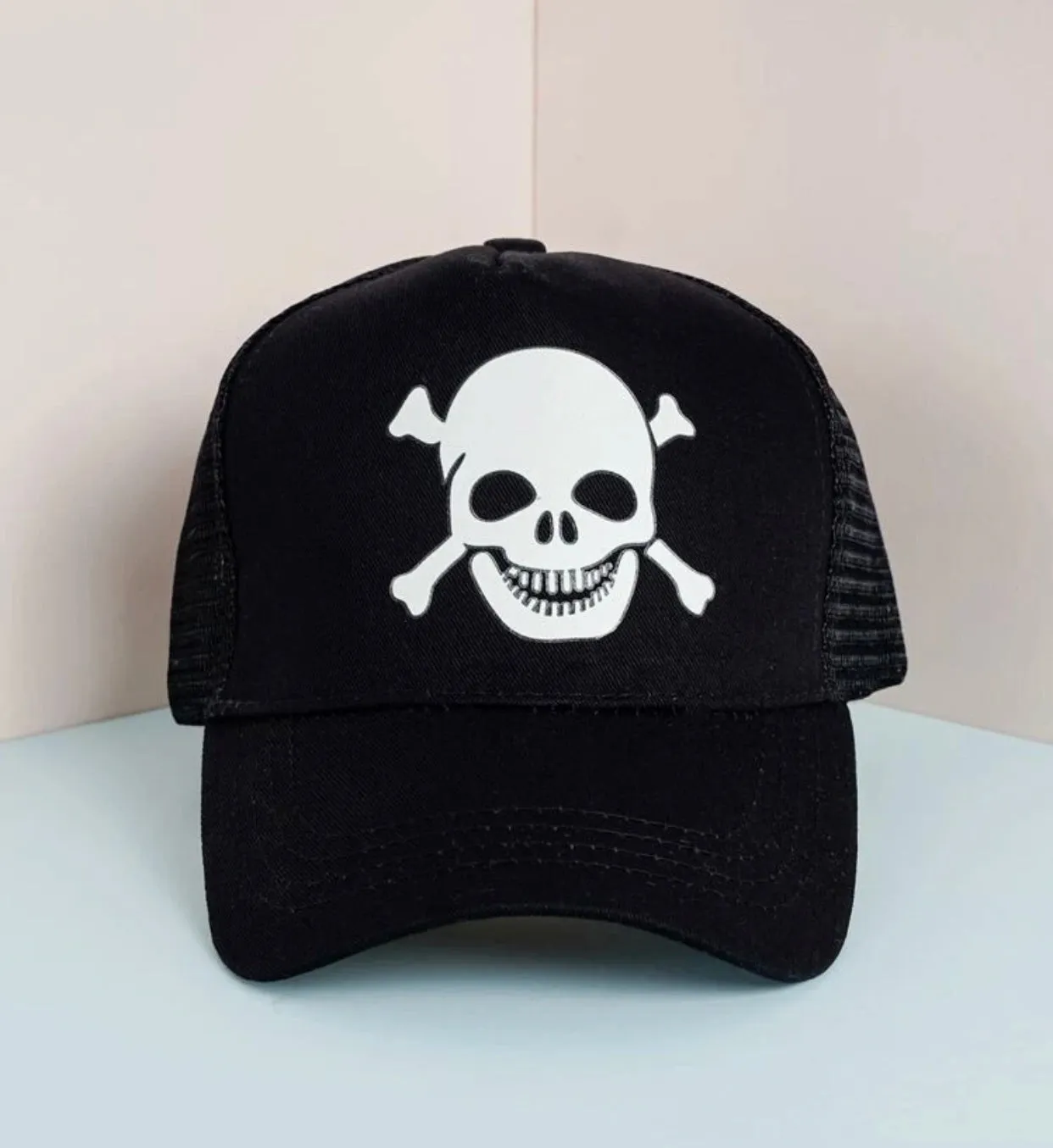 Men’s skull pattern baseball cap