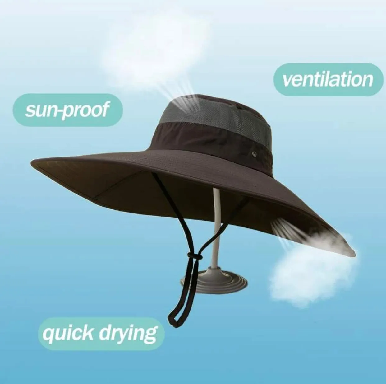 Men’s wide brim sun hat